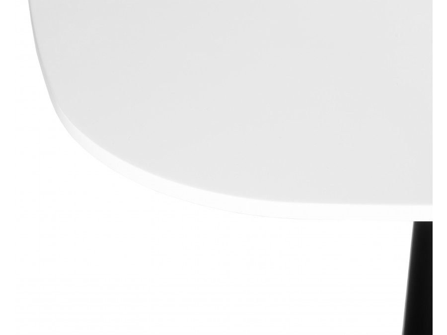 Стол обеденный DOBRIN OTIS, белая столешница, черное основание