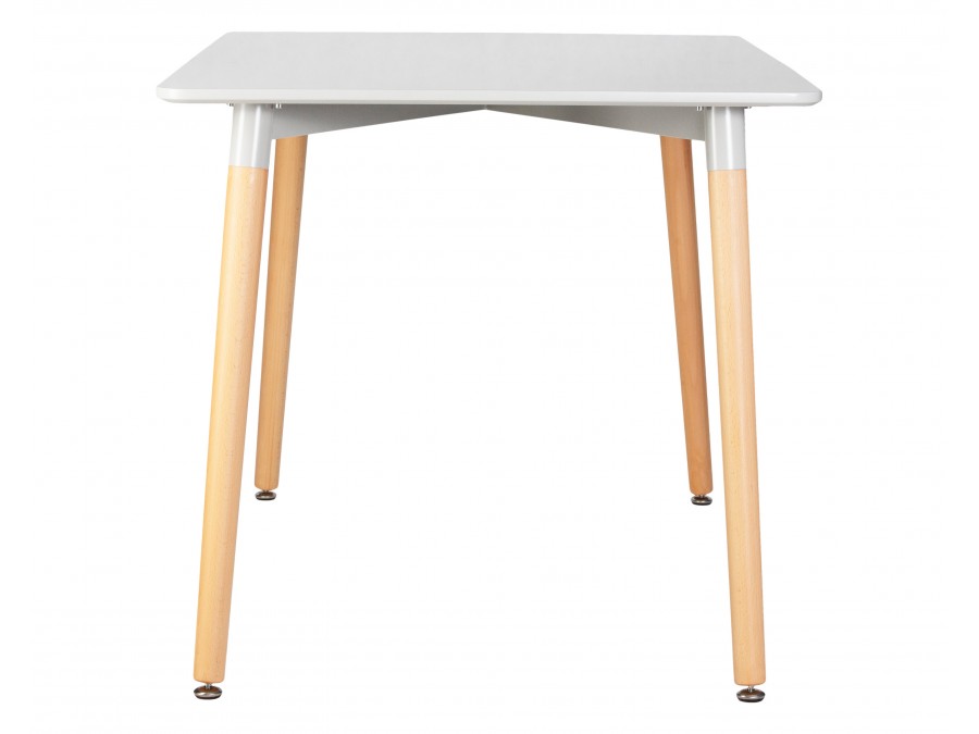 Стол обеденный DOBRIN SERRA WIDE, ножки светлый бук, столешница светло-серая