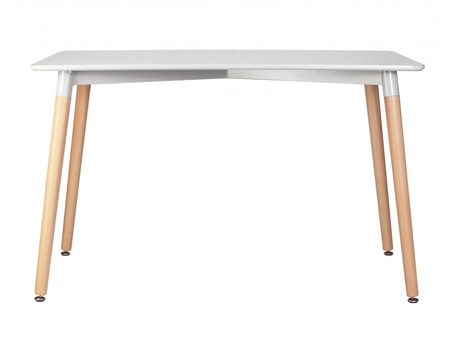 Стол обеденный DOBRIN SERRA WIDE, ножки светлый бук, столешница светло-серая