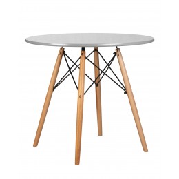 Стол обеденный DOBRIN CHELSEA`80, ножки светлый бук, столешница светло-серый (GR-01)