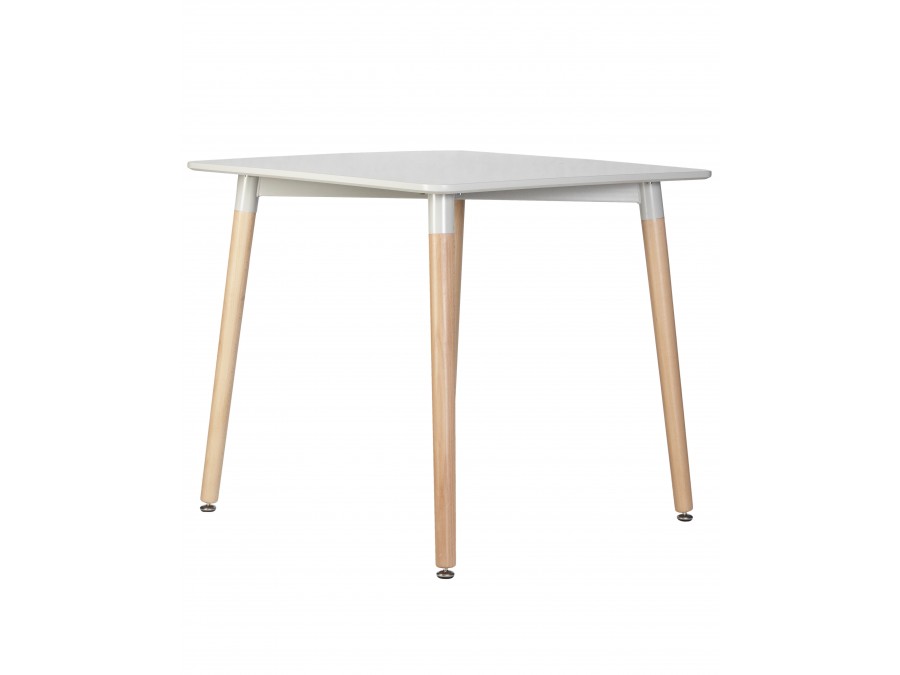 Стол обеденный DOBRIN SERRA, ножки светлый бук, столешница светло-серая