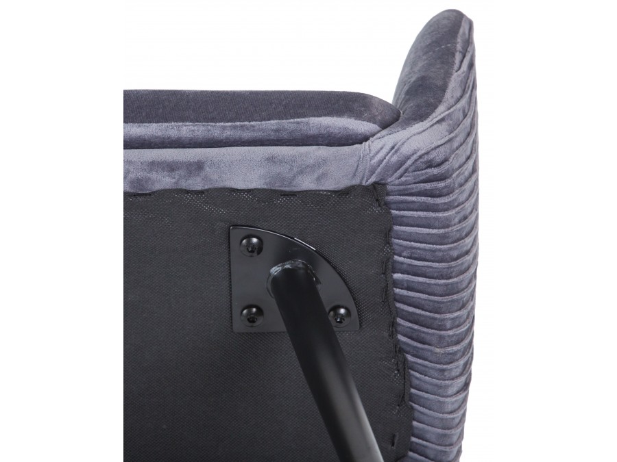 Стул обеденный DOBRIN MARY, серый велюр (1922-19)