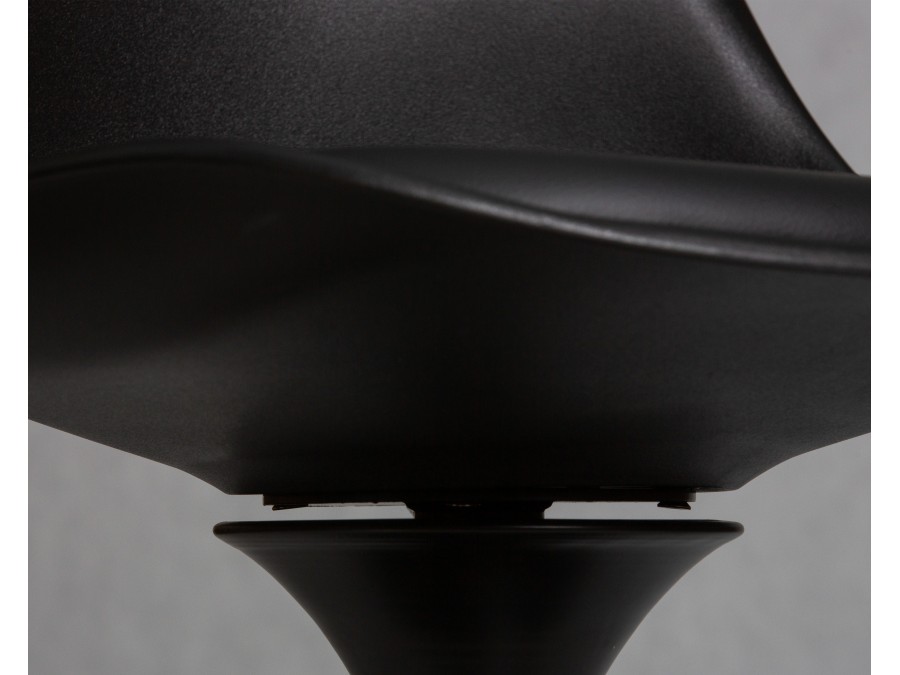 Стул обеденный DOBRIN TULIP, черное основание, цвет черный (B-03)