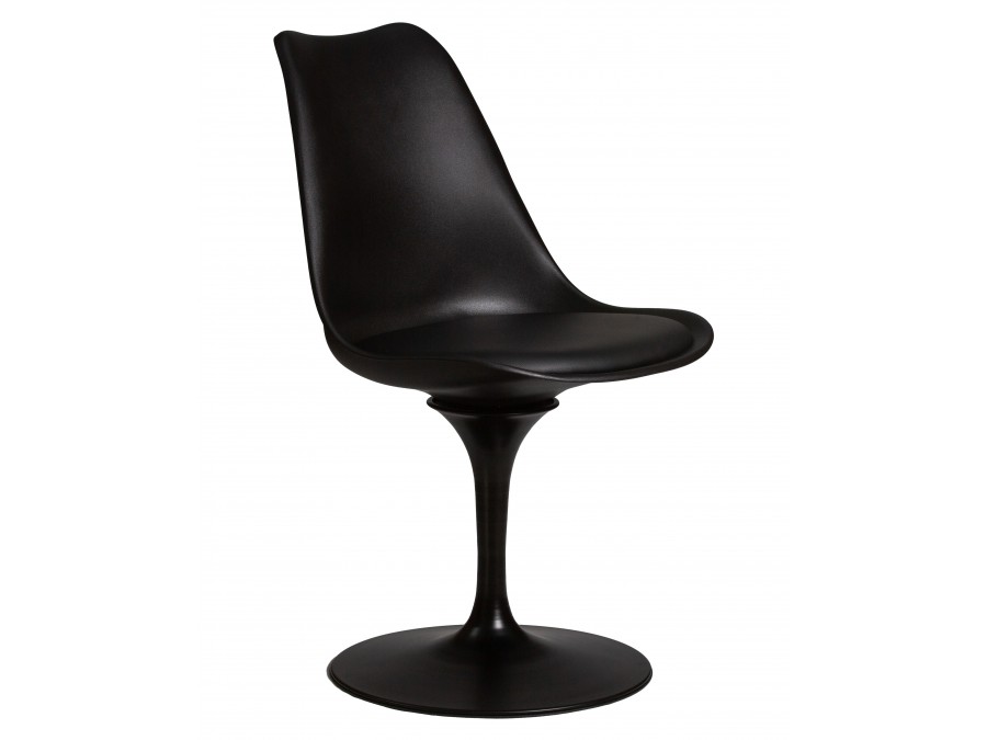 Стул обеденный DOBRIN TULIP, черное основание, цвет черный (B-03)