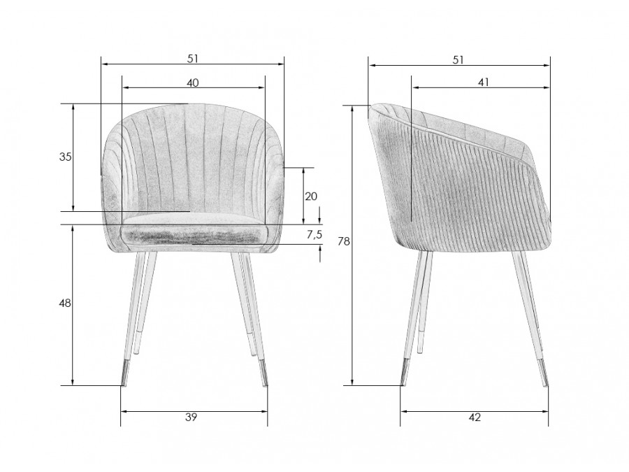Стул обеденный DOBRIN MARY, серо-голубой велюр (1922-6)