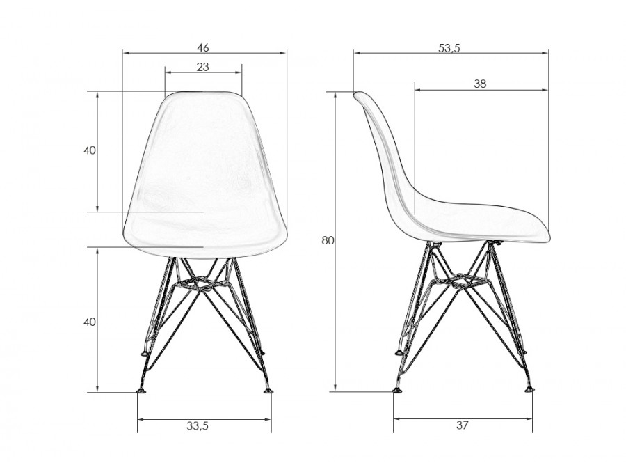 Стул обеденный DOBRIN DSR, ножки золотые, цвет бежевый (GR-03)
