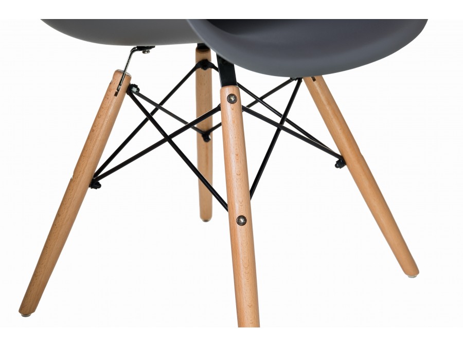 Стул обеденный DOBRIN DAW, ножки светлый бук, цвет сиденья тёмно-серый (GR-04)