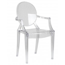 Стул обеденный DOBRIN LOUIS GHOST, цвет прозрачный