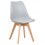 Стул обеденный DOBRIN JERRY SOFT, ножки светлый бук, цвет сиденья светло-серый (GR-01)