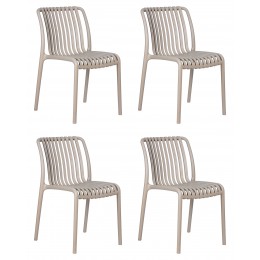 Набор 4 шт Стул обеденный DOBRIN WALTER, бежевый