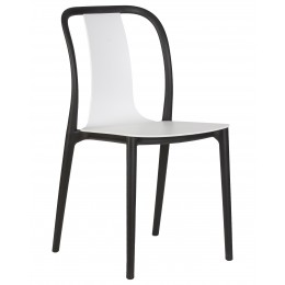 Стул обеденный DOBRIN ADAM, черный/белый