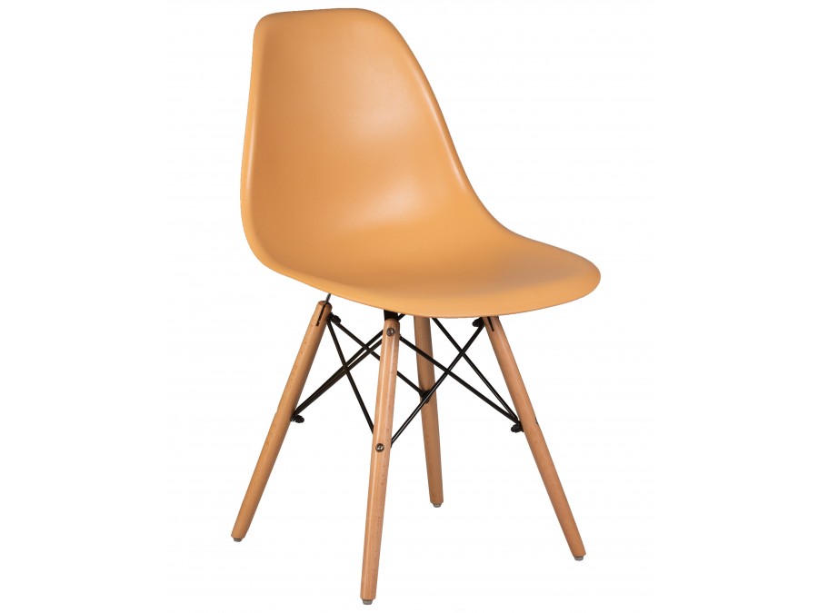 Стул обеденный DOBRIN DSW, ножки светлый бук, цвет персиковый (NX-Y-06)