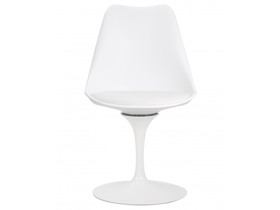Стул обеденный DOBRIN TULIP, белое основание, цвет белый (W-02)