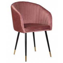 Стул обеденный DOBRIN MARY, бронзово-розовый велюр (1922-17)