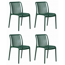 Набор 4 шт Стул обеденный DOBRIN WALTER, темно-зеленый
