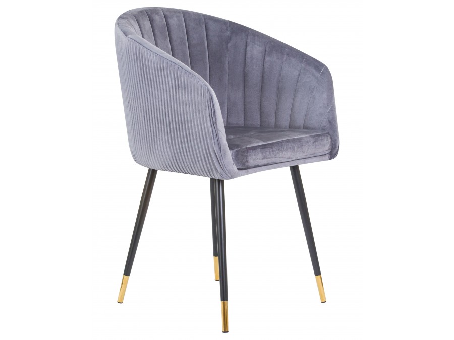 Стул обеденный DOBRIN MARY, серый велюр (1922-19)