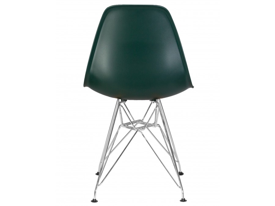 Стул обеденный DOBRIN DSR, ножки хром, цвет тёмно-зеленый (G-13)