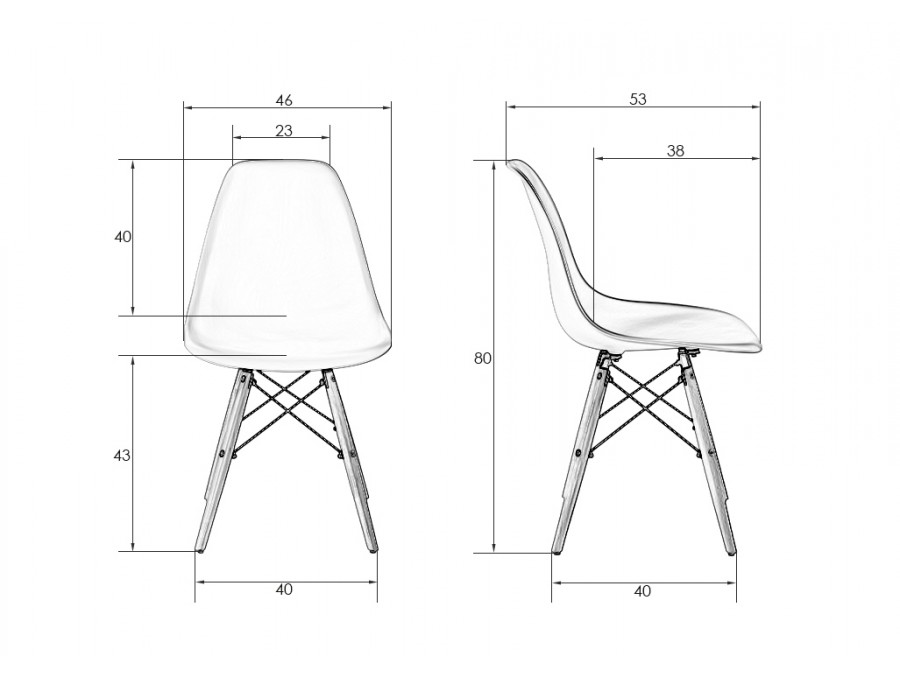 Стул обеденный DOBRIN DSW, ножки светлый бук, цвет тёмно-зеленый (G-13)