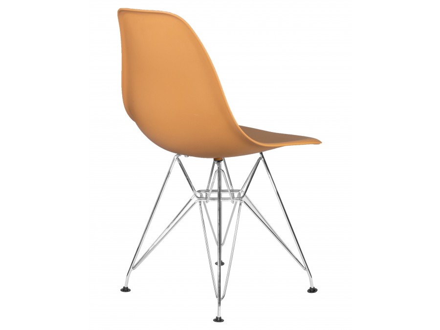 Стул обеденный DOBRIN DSR, ножки хром, цвет персиковый (NX-Y-06)