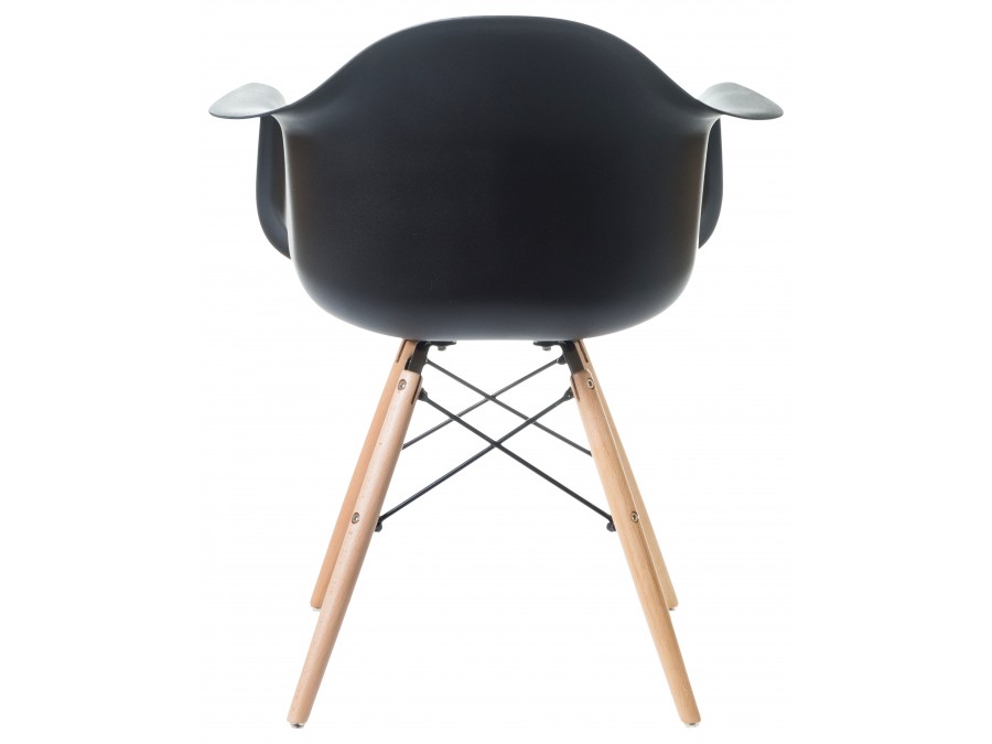 Стул обеденный DOBRIN DAW, ножки светлый бук, цвет сиденья чёрный