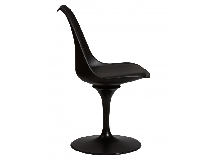 Стул обеденный DOBRIN TULIP, черное основание, цвет черный (B-03)