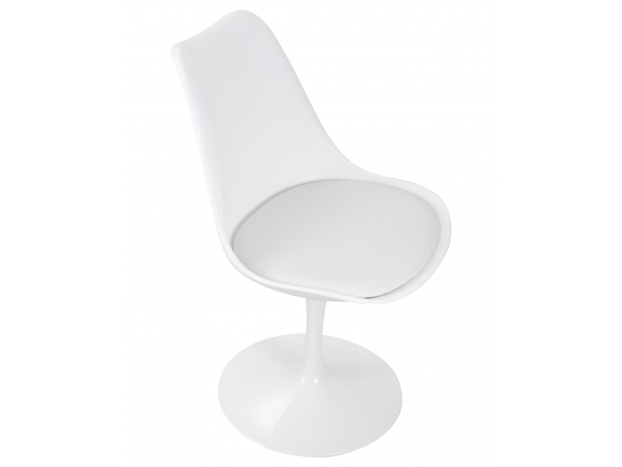 Стул обеденный DOBRIN TULIP, белое основание, цвет белый (W-02)