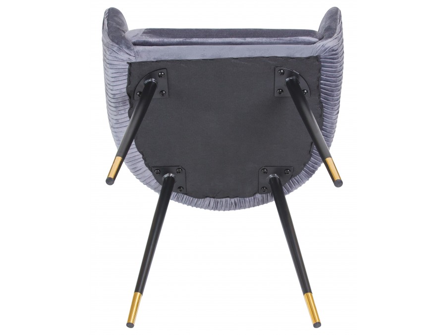 Стул обеденный DOBRIN MARY, серый велюр (1922-19)