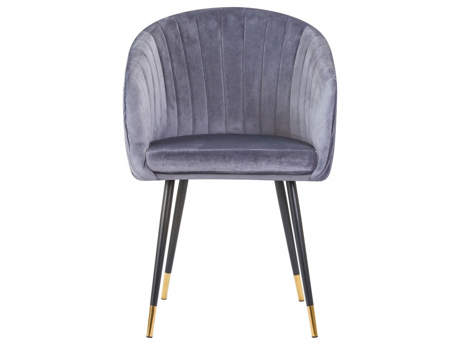 Стул обеденный DOBRIN MARY, серый велюр (1922-19)
