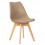 Стул обеденный DOBRIN JERRY SOFT, ножки светлый бук, цвет сиденья бежевый (GR-03)