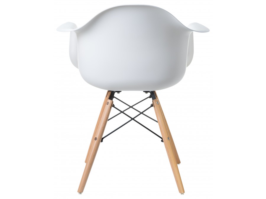 Стул обеденный DOBRIN DAW, ножки светлый бук, цвет сиденья белый