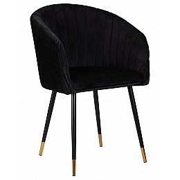 Стул обеденный DOBRIN MARY, черный велюр (1922-21)