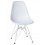 Стул обеденный DOBRIN DSR, ножки хром, цвет белый (W-02)