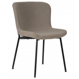 Стул обеденный DOBRIN MILO, черные ножки, бежевый букле (UF992-04)