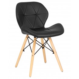 Стул обеденный DOBRIN BUTTERFLY, ножки светлый бук, цвет сиденья чёрный