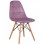 Стул обеденный DOBRIN BENNET, ножки светлый бук, пудрово-сиреневый велюр (HLR-27)