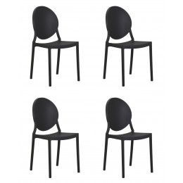Набор 4 шт Стул обеденный DOBRIN ALBERT, цвет чёрный