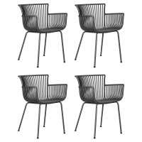 Набор 4 шт Стул обеденный DOBRIN ROSS, темно-серый (GR-04) без подушки