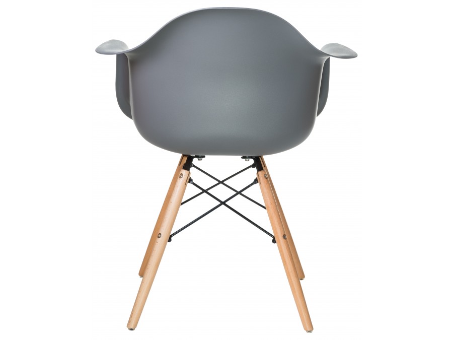 Стул обеденный DOBRIN DAW, ножки светлый бук, цвет сиденья тёмно-серый (GR-04)