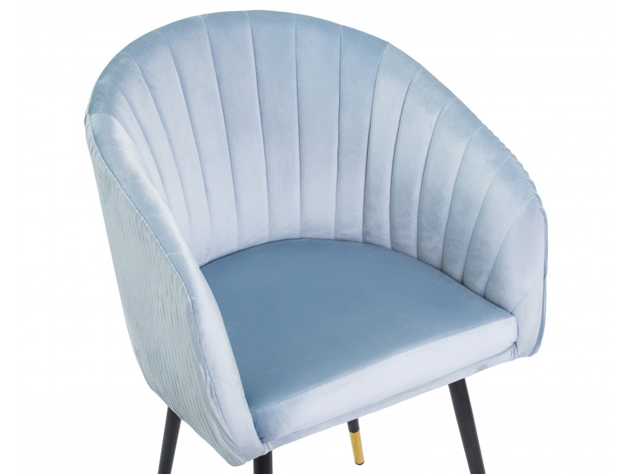 Стул обеденный DOBRIN MARY, серо-голубой велюр (1922-6)