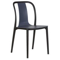 Стул обеденный DOBRIN ADAM, черный/серо-голубой