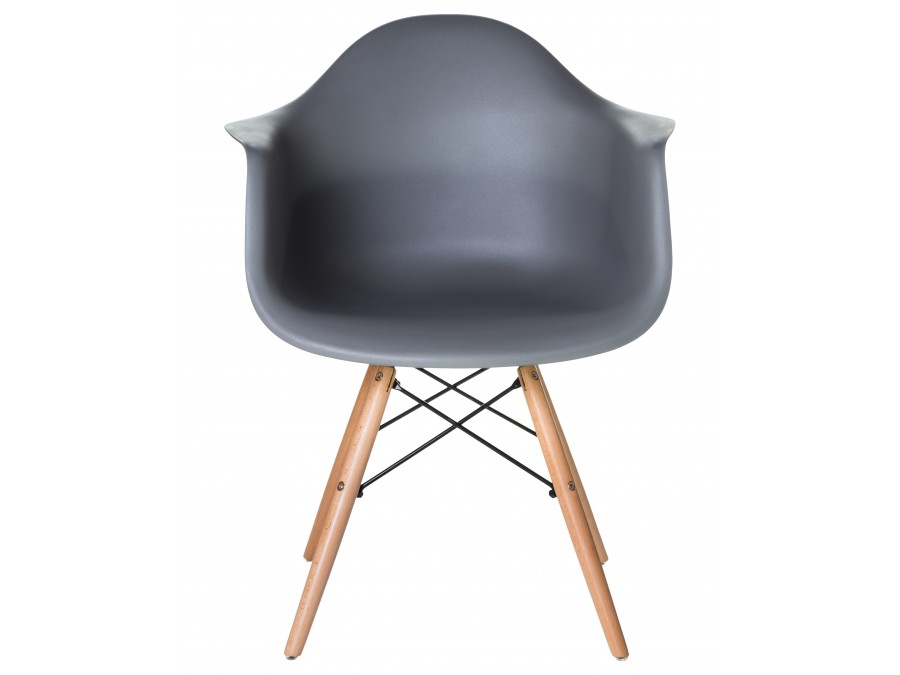 Стул обеденный DOBRIN DAW, ножки светлый бук, цвет сиденья тёмно-серый (GR-04)