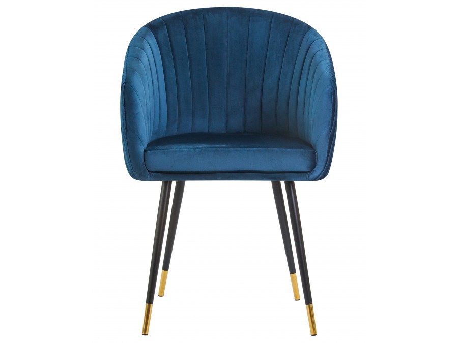Стул обеденный DOBRIN MARY, синий велюр (1922-20)