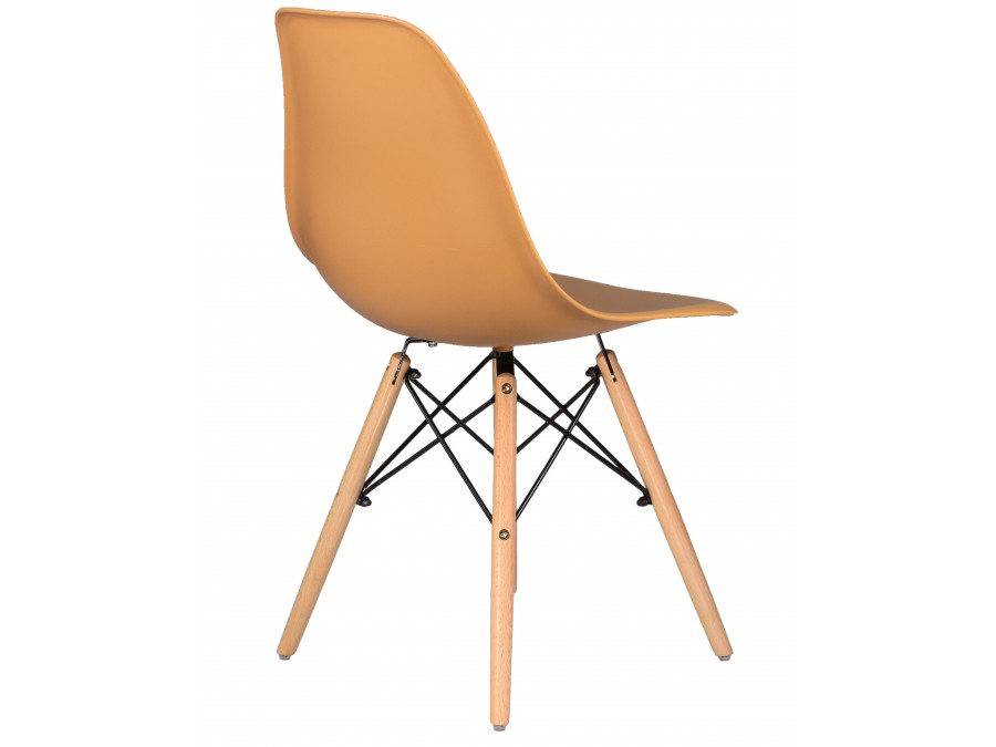 Стул обеденный DOBRIN DSW, ножки светлый бук, цвет персиковый (NX-Y-06)