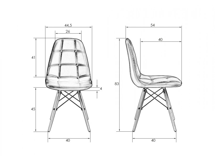 Стул обеденный DOBRIN BENNET, ножки светлый бук, пудрово-сиреневый велюр (HLR-27)