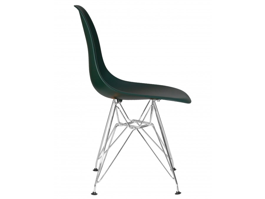 Стул обеденный DOBRIN DSR, ножки хром, цвет тёмно-зеленый (G-13)