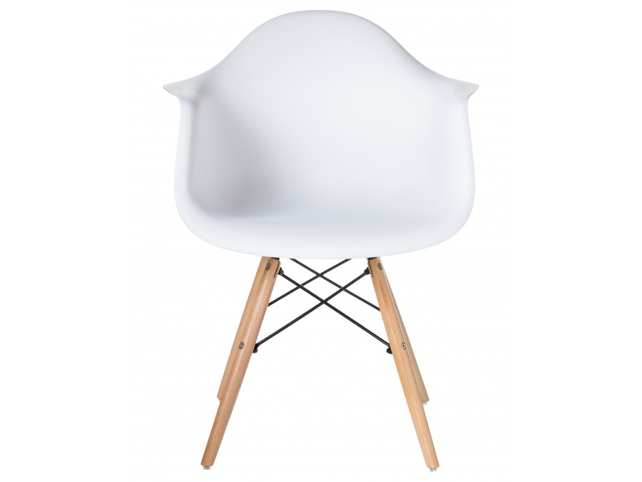 Стул обеденный DOBRIN DAW, ножки светлый бук, цвет сиденья белый