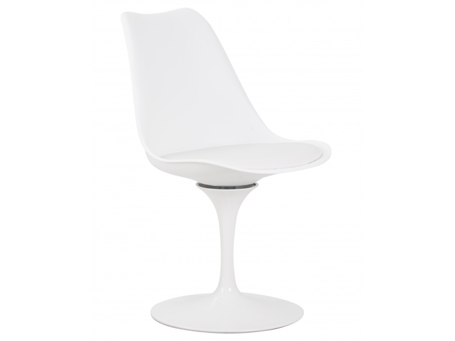 Стул обеденный DOBRIN TULIP, белое основание, цвет белый (W-02)