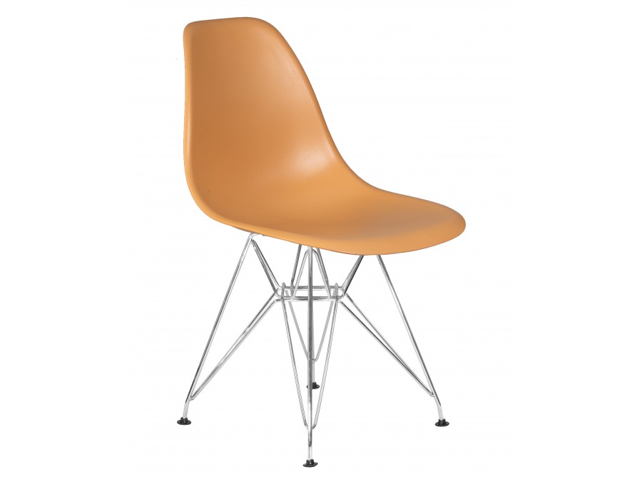 Стул обеденный DOBRIN DSR, ножки хром, цвет персиковый (NX-Y-06)