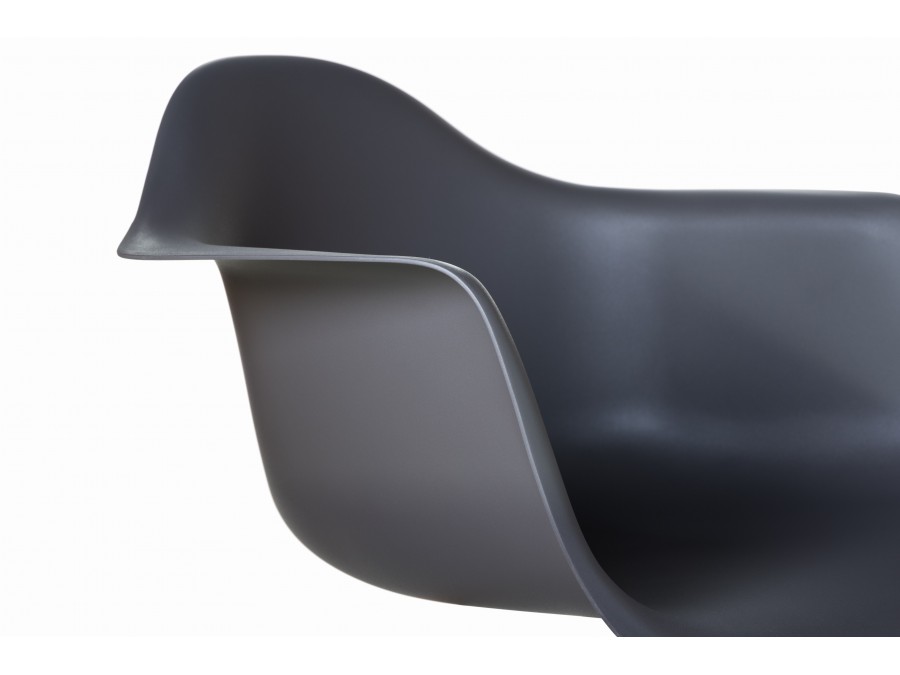 Стул обеденный DOBRIN DAW, ножки светлый бук, цвет сиденья тёмно-серый (GR-04)