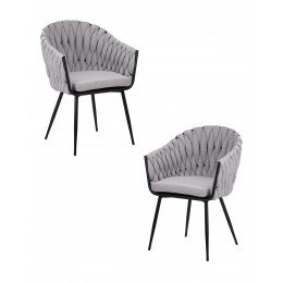 Набор 2 шт Стул обеденный DOBRIN MATILDA, серая ткань (LAR 275-17)